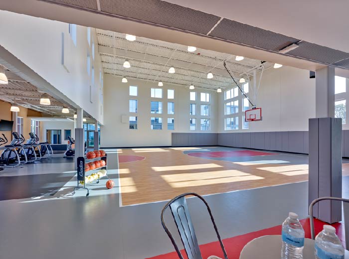 basketball court at cooper detox center